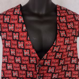 Nebraska Cornhuskers Vest Silk Men's Medium Merge Left